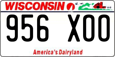 WI license plate 956XOO