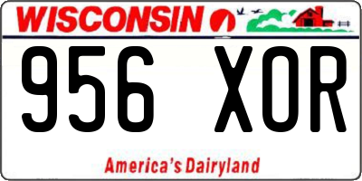 WI license plate 956XOR