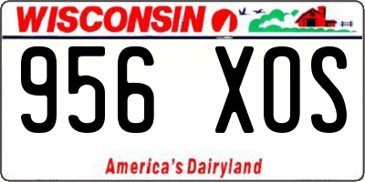 WI license plate 956XOS