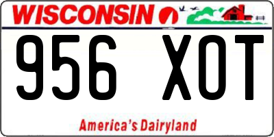 WI license plate 956XOT