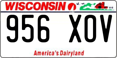WI license plate 956XOV
