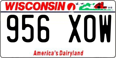 WI license plate 956XOW