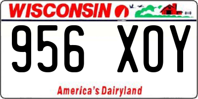WI license plate 956XOY