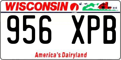 WI license plate 956XPB