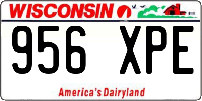WI license plate 956XPE