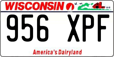 WI license plate 956XPF
