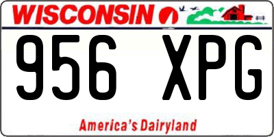 WI license plate 956XPG