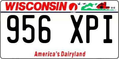 WI license plate 956XPI