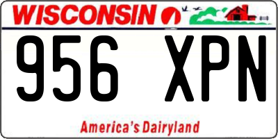 WI license plate 956XPN
