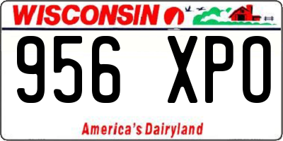 WI license plate 956XPO