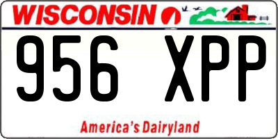 WI license plate 956XPP