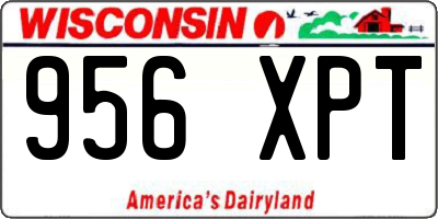 WI license plate 956XPT