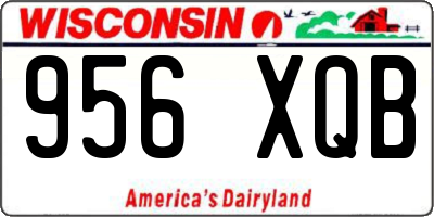 WI license plate 956XQB