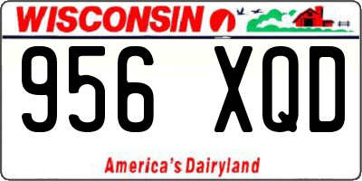 WI license plate 956XQD