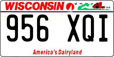 WI license plate 956XQI