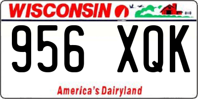 WI license plate 956XQK