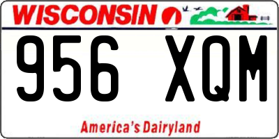 WI license plate 956XQM