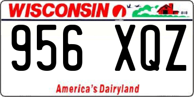 WI license plate 956XQZ