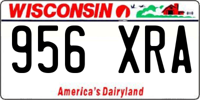 WI license plate 956XRA