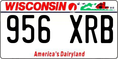 WI license plate 956XRB