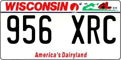 WI license plate 956XRC
