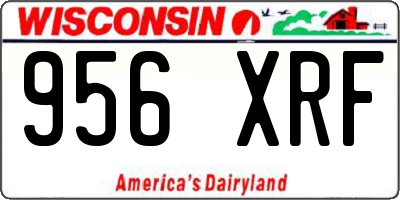WI license plate 956XRF
