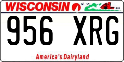 WI license plate 956XRG