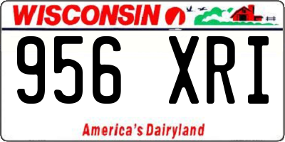 WI license plate 956XRI