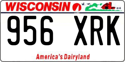 WI license plate 956XRK