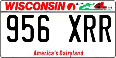 WI license plate 956XRR