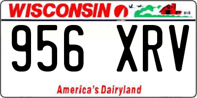 WI license plate 956XRV