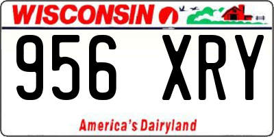 WI license plate 956XRY