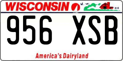 WI license plate 956XSB