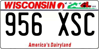 WI license plate 956XSC