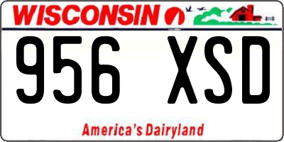 WI license plate 956XSD