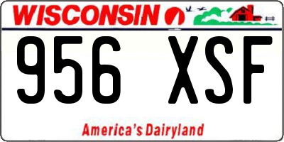 WI license plate 956XSF