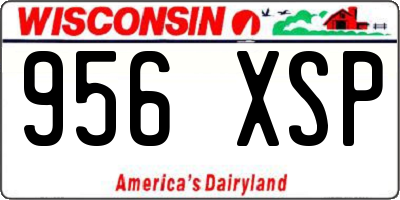 WI license plate 956XSP