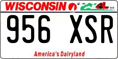 WI license plate 956XSR