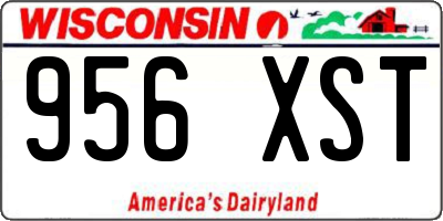 WI license plate 956XST