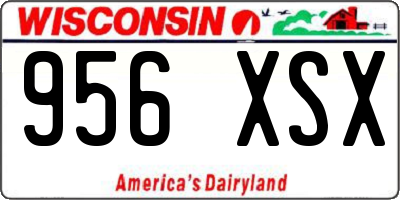 WI license plate 956XSX