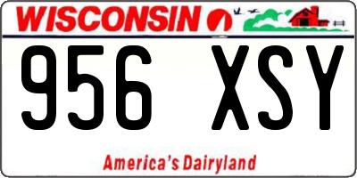 WI license plate 956XSY