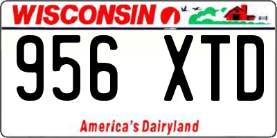 WI license plate 956XTD