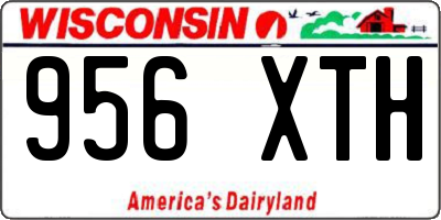 WI license plate 956XTH