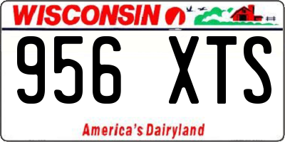 WI license plate 956XTS