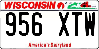 WI license plate 956XTW
