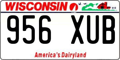 WI license plate 956XUB