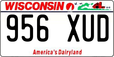 WI license plate 956XUD
