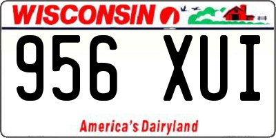 WI license plate 956XUI
