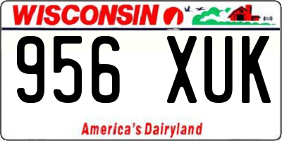 WI license plate 956XUK