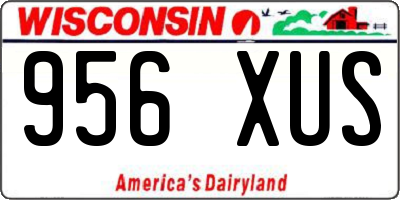 WI license plate 956XUS
